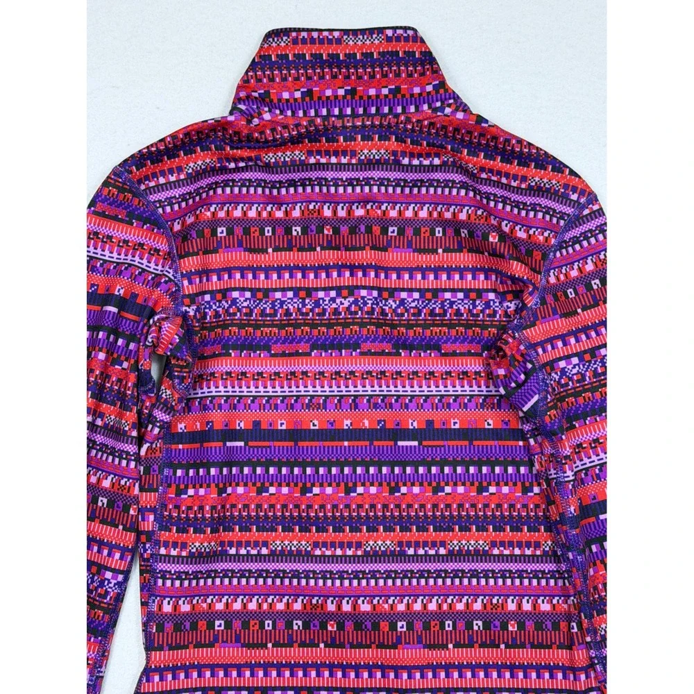 Nike Pro‎ Dri-FIT Pullover Womens S Multicolor Geometric Half Zip 685681-696